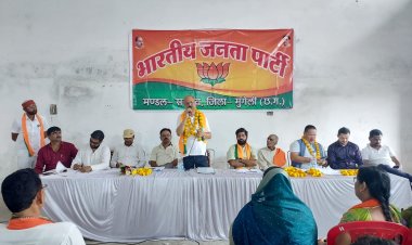 प्रवासी विधायक शर्मा ने ली सरगांव भाजपा मंडल की बैठक