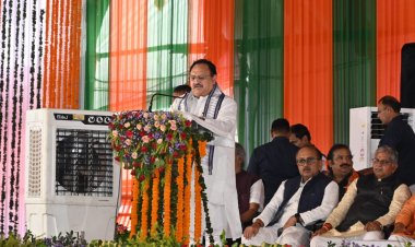 परिवर्तन यात्रा का एक ही संदेश परिवर्तन परिवर्तन और परिवर्तन,मोहब्बत की दुकान के आड़ में नफरत का सामान बेचता है गांधी परिवार-जेपी नड्डा