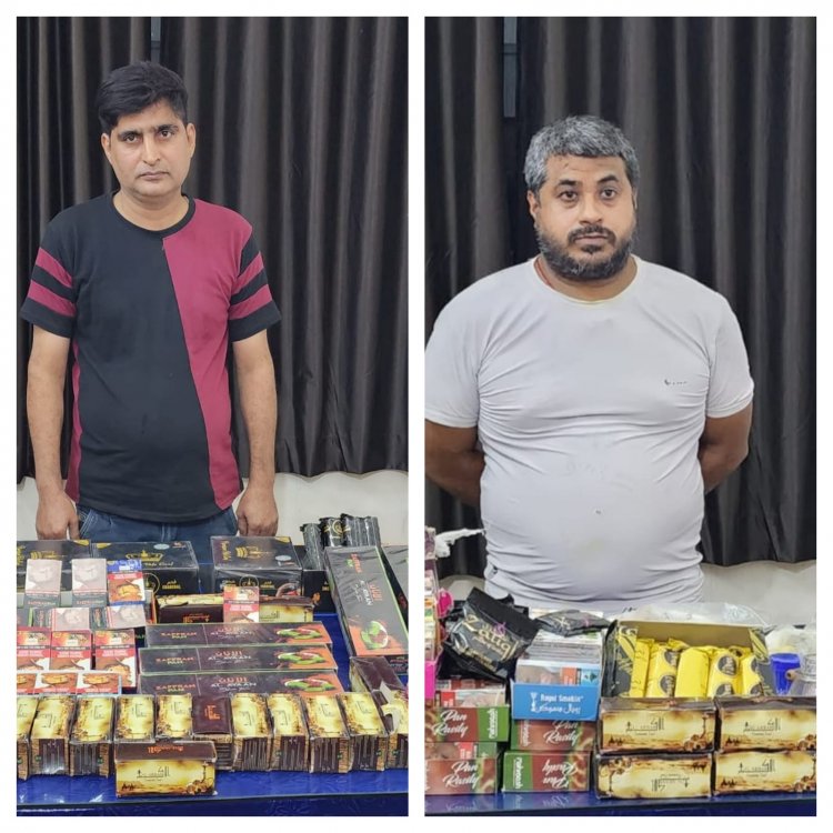 अवैध हुक्का सामग्री बेचने वालों पर पुलिस की कार्रवाई,नशे का सामान हुक्का पाइप हुक्का सेट किया बरामद