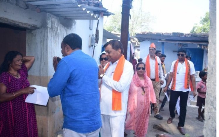 कोरबा भाजपा प्रत्याशी लखन देवांगन द्वारा सधन जनसम्पर्क