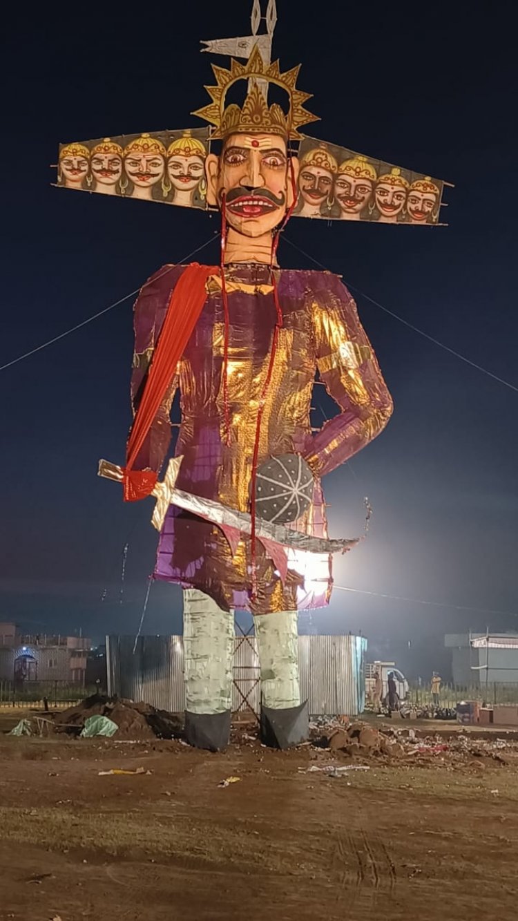 बीरगांव रावाभाठा में 80 फीट का रावण, मुंबई के कलाकारों द्वारा भव्य आतिशबाजी होगी, प्रसिद्ध लोक कलाकार आरु साहू देंगी प्रस्तुति