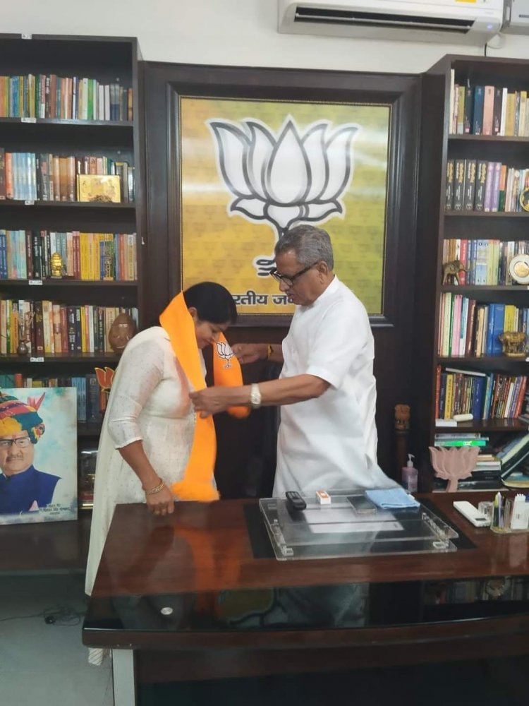 कांग्रेस नेत्री अंबालिका साहू बीजेपी में शामिल,प्रदेश प्रभारी माथुर से मिलकर ली पार्टी की सदस्यता