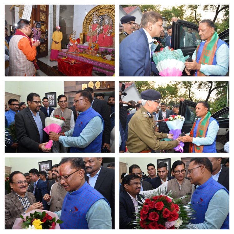 प्रदेश के नवनियुक्त सीएम पहुंचे राम दरबार प्रदेशवासियों के खुशहाली की कामना,उधर सीएस, डीजीपी सहित कई अधिकारियो ने की मुलाकात दी शुभकामनाए