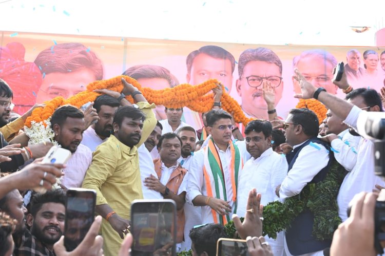 पूर्व ग्रामीण विधायक सत्यनारायण शर्मा एवं पंकज शर्मा के नेतृत्व में प्रदेश प्रभारी का जोरदार स्वागत