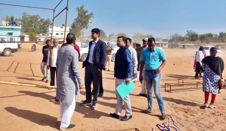 *मुख्यमंत्री के प्रस्तावित दौरे को लेकर कलेक्टर ने पथरिया में स्थल का किया निरीक्षण