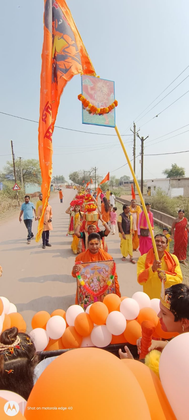चोरभट्ठी में अखण्ड नवधा रामायण प्रारम्भ, पहले दिन नगर में निकली भव्य जलयात्रा