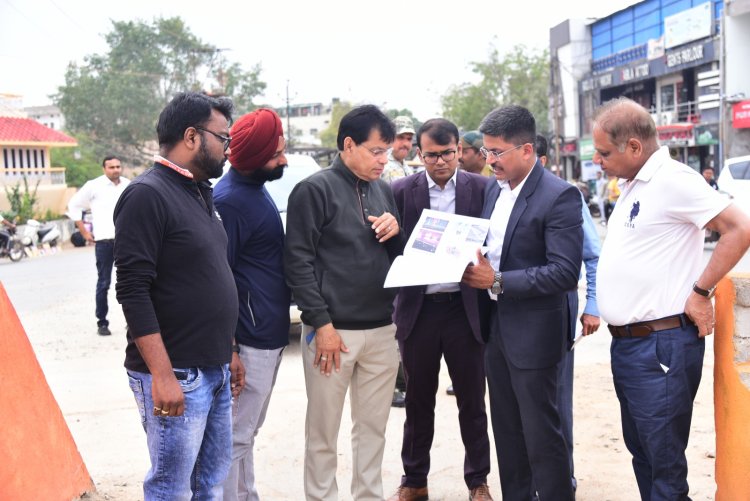 कलेक्टर ने रामसेतु पुल किया निरीक्षण,डीएमएफ मद से होगा पुल का सौंदर्यीकरण,