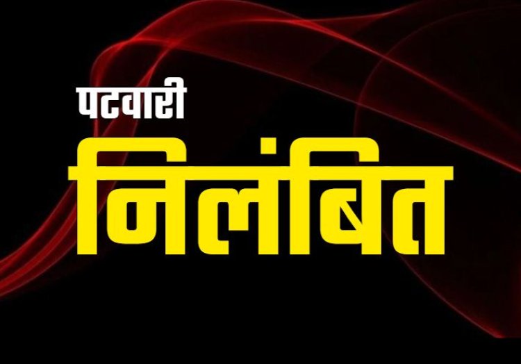 शासकीय कार्य में लापरवाही करना पटवारी को पड़ा महंगा, एसडीएम ने किया पटवारी को निलंबित