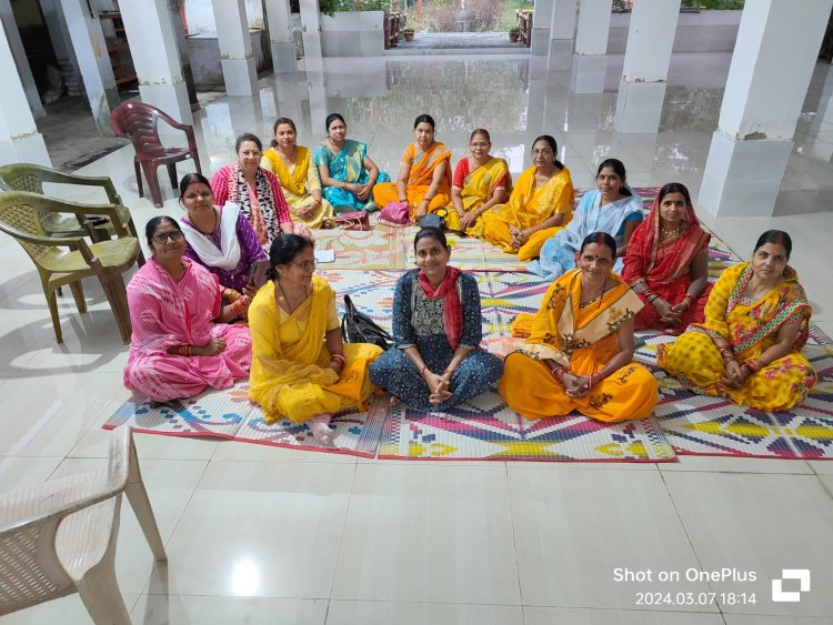 गायत्री प्रज्ञापीठ सीएसईबी कोरबा में गायत्री महिला मंडल द्वारा नारी सशक्तिकरण बैठक गोष्ठी में  अंतराष्ट्रीय महिला दिवस मनाया गया