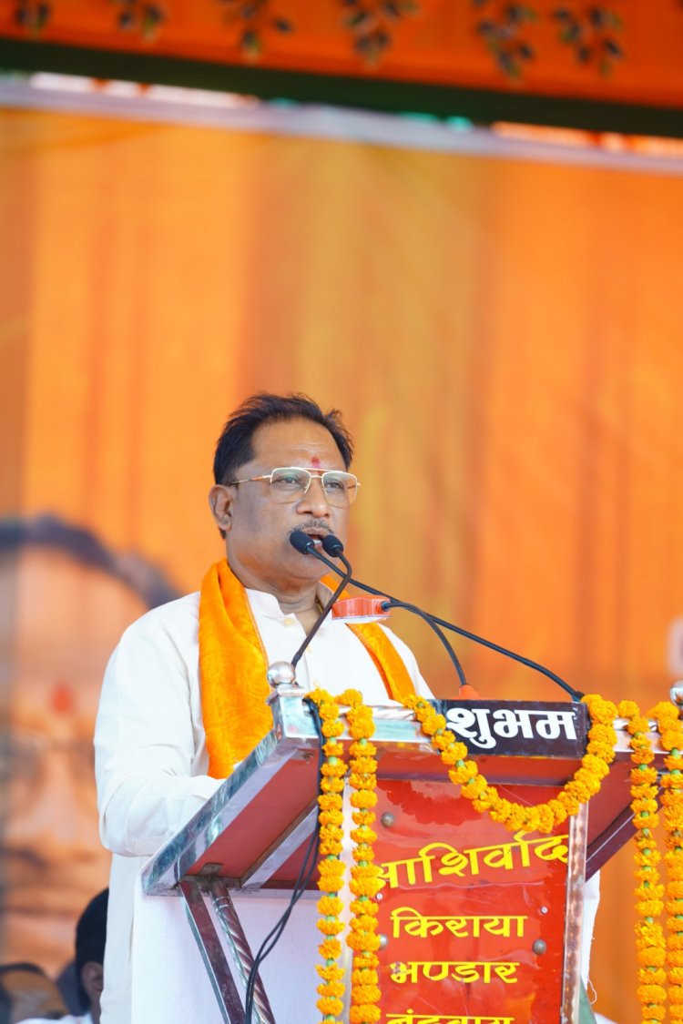 कवर्धा में बोले सीएम विष्णुदेव साय भूपेश बघेल को ऐसे हराना है की राजनांदगांव की तरफ देख भी न सके, कांग्रेस ने कवर्धा को अशांत कर दिया, हिंदू ध्वज और सनातनियो का अपमान किया
