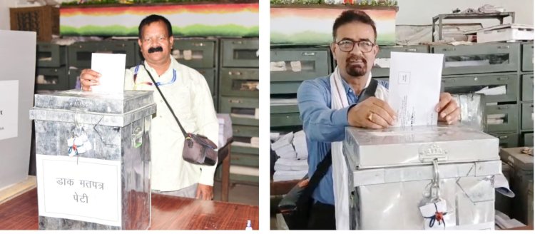 पत्रकारों ने किया मतदान, मिडिया कर्मियों को मिली डाक मतदान की सुविधा, पत्रकारों ने जताया निर्वाचन आयोग का आभार