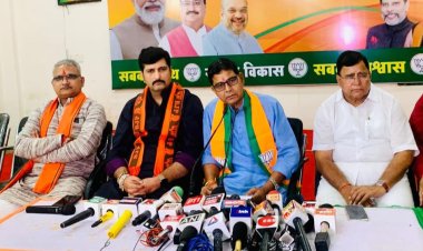 बीजेपी कार्यालय में आयोजित प्रेस वार्ता में बोले राजस्व मंत्री टंकराम वर्मा,प्रधानमंत्री मोदी ने दिया छत्तीसगढ़ को चार गुना पैसा, मोदी के दस वर्षों के कार्यकाल ने तोड़े सारे रिकॉर्ड