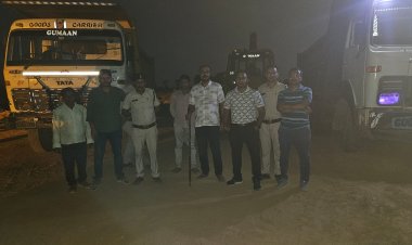 अवैध रूप से मुरूम का उत्खनन करते 1जेसीबी और 6हाईवा जप्त, अवैध रेत भंडारण करते 7लोगों पर मामला दर्ज