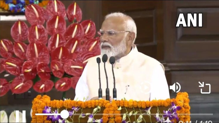 एनडीए की बैठक में प्रधानमंत्री मोदी बोले पहले भी एनडीए की सरकार थी,आज भी एनडीए की सरकार है और कल भी एनडीए की सरकार रहेगी तो हम हारे कहां से