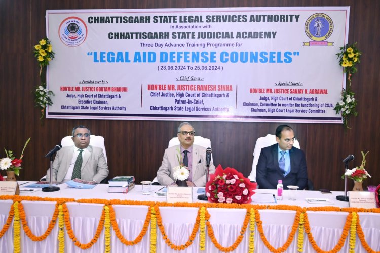 मुख्य न्यायाधीश रमेश सिन्हा ने किया लीगल एड डिफेंस काँसिलों हेतु तीन दिवसीय प्रशिक्षण कार्यक्रम का शुभारंभ