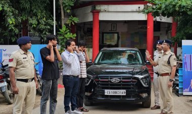 कार में स्टंट करते मनचलों पर पुलिस का एक्शन,की गई कार्यवाही
