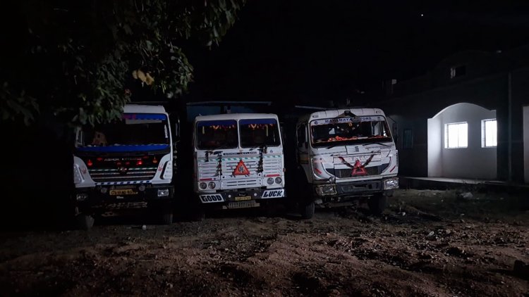 *अवैध रेत उत्खनन पर आधी रात ताबड़तोड़ कार्रवाई,प्रशिक्षु आईएएस ने मारा छापा, दर्जन भर हाइवा, ट्रेक्टर जप्त*