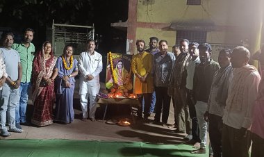 माँ कर्मा की आरती मे शामिल हुआ सर्वसमाज, की पूजा अर्चना