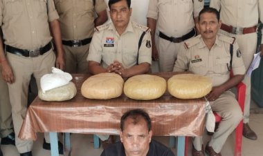 बड़ी मात्रा मे गांजा के साथ एक  आरोपी को पुलिस ने किया गिरफ्तार