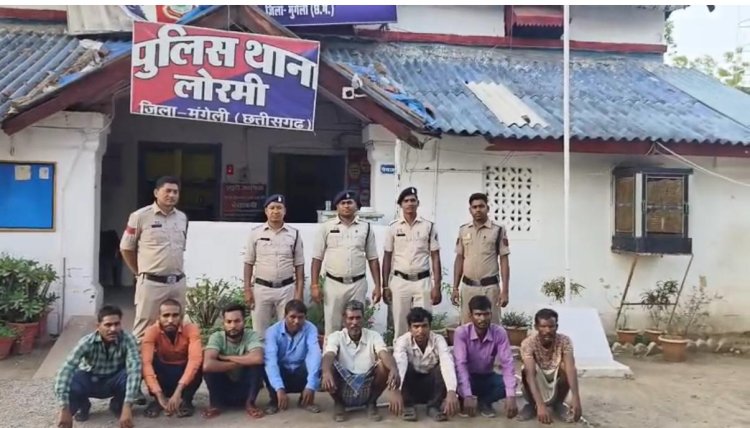 लोरमी क्षेत्र में अवैध रूप से गौ तस्करी करने वाले अंतराज्यीय गीरोह को गिरफ्तार कर भेजा  जेल