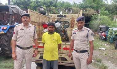 टाटा मैजिक चोरी करने वाले आरोपी को सरगांव पुलिस ने गिरफ्तार कर  भेजा जेल
