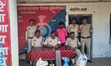स्कूल के मध्यान्ह भोजन मे  चांवल की चोरी करने वाले आरोपी को   पुलिस ने गिरफ्तार कर भेजा जेल