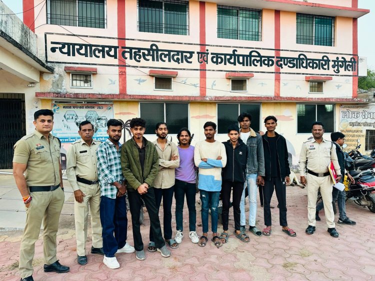 मुंगेली पुलिस एक्शन मोड मे, सार्वजनिक आम सड़क पर केक काटने वाले 07 युवकों को किया गया गिरफ्तार*