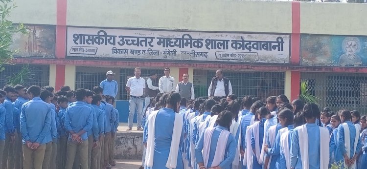 *जिला शिक्षा अधिकारी ने हाई स्कूल का किया औचक निरीक्षण :अनुपस्थित व्याख्याताओं को नोटिस जारी*