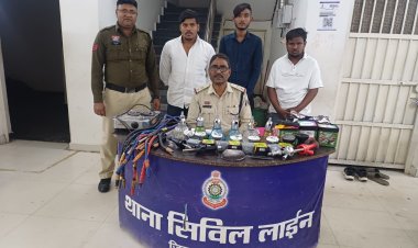 *हुक्काबार में सिविल लाइन पुलिस की दबिश, तीन गिरफ्तार*