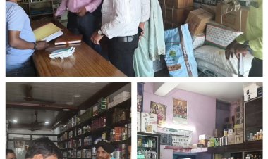 *कृषि दुकानों में प्रशासन टीम की दबिश: निर्धारित दर से अधिक मूल्य पर यूरिया बिक्री की शिकायत पर कृषि केंद्रों का किया गया निरीक्षण*