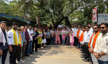 *कांग्रेस का पुतला दहन : भाजयुमो ने फूंका कांग्रेस पार्टी का पुतला, महिला आरक्षण बिल पारित नहीं होने के विरोध में प्रदर्शन*