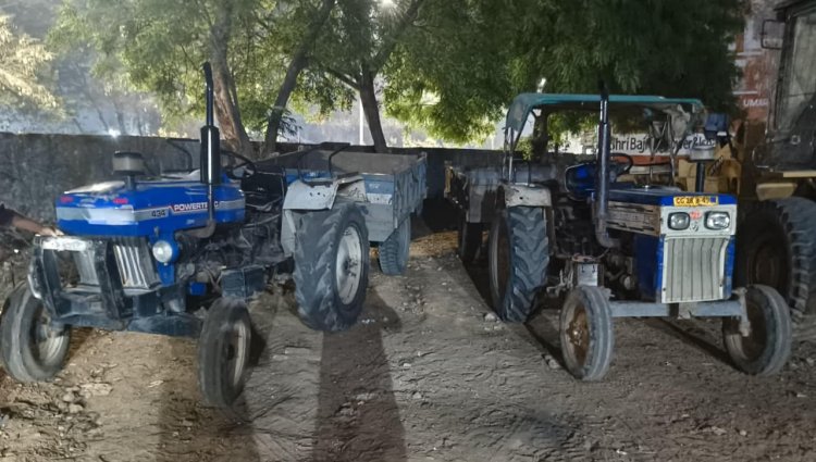 *अवैध खनिज उत्खनन पर सख्ती : 2 हाइवा, 1 चैन माउंटेन सहित 6 वाहन जप्त*