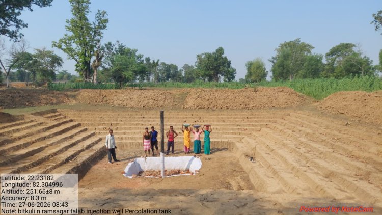 *बिटकुली में इंजेक्शन वेल और परकोलेशन टैंक निर्माण पूरा, भूजल संवर्धन को मिलेगी नई मजबूती*