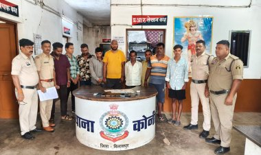 *जुआरियों पर कोनी पुलिस की रेड,9 जुआरी पकड़ाये नगदी रकम सहित बाइक, मोबाइल जप्त, भेजे गए जेल*