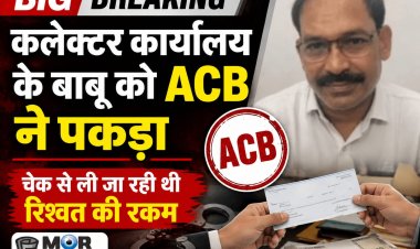 *बड़ी खबर : ACB की बड़ी कार्रवाई, कलेक्टर कार्यालय का बाबू  रिश्वत लेते गिरफ्तार, मुआवजा मामले मे मांगी गई थी रकम*