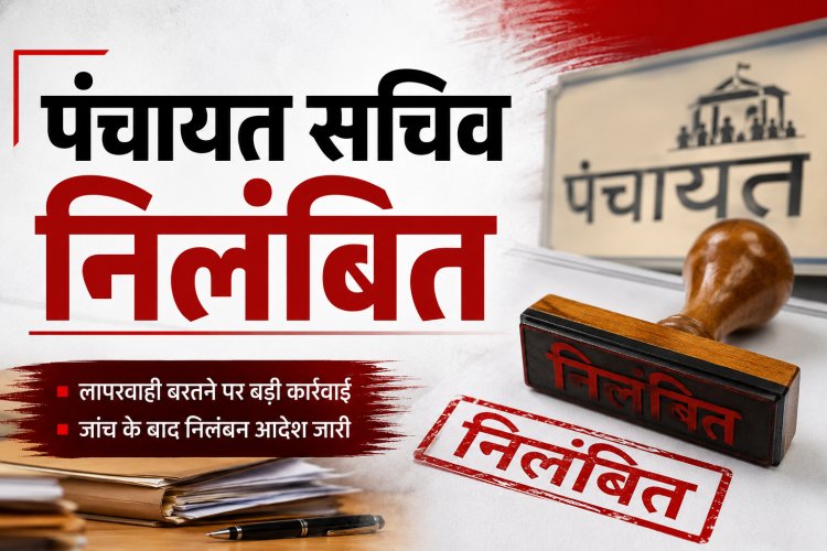 *सचिव निलंबित : सीएम हेल्पलाइन की शिकायत पर तत्काल कार्रवाई, सीसी रोड निर्माण में लापरवाही पर की गई कार्यवाही*