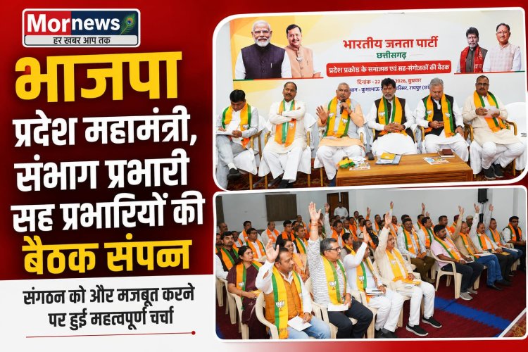 *भाजपा प्रदेश महामंत्री, संभाग प्रभारी, सह प्रभारियों की बैठक संपन्न*