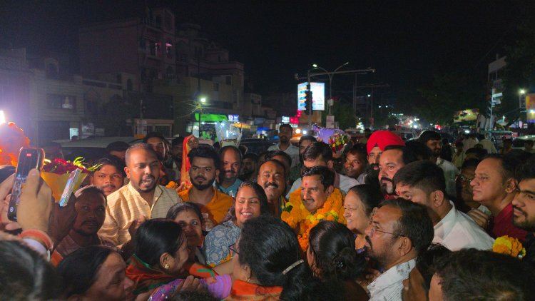 *कटघोरा-डोंगरगढ़ रेल लाइन परियोजना को मिली स्वीकृति : केन्द्रीय राज्य मंत्री एवं बिलासपुर सांसद तोखन साहू का भव्य स्वागत*